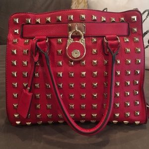Red Studded Purse